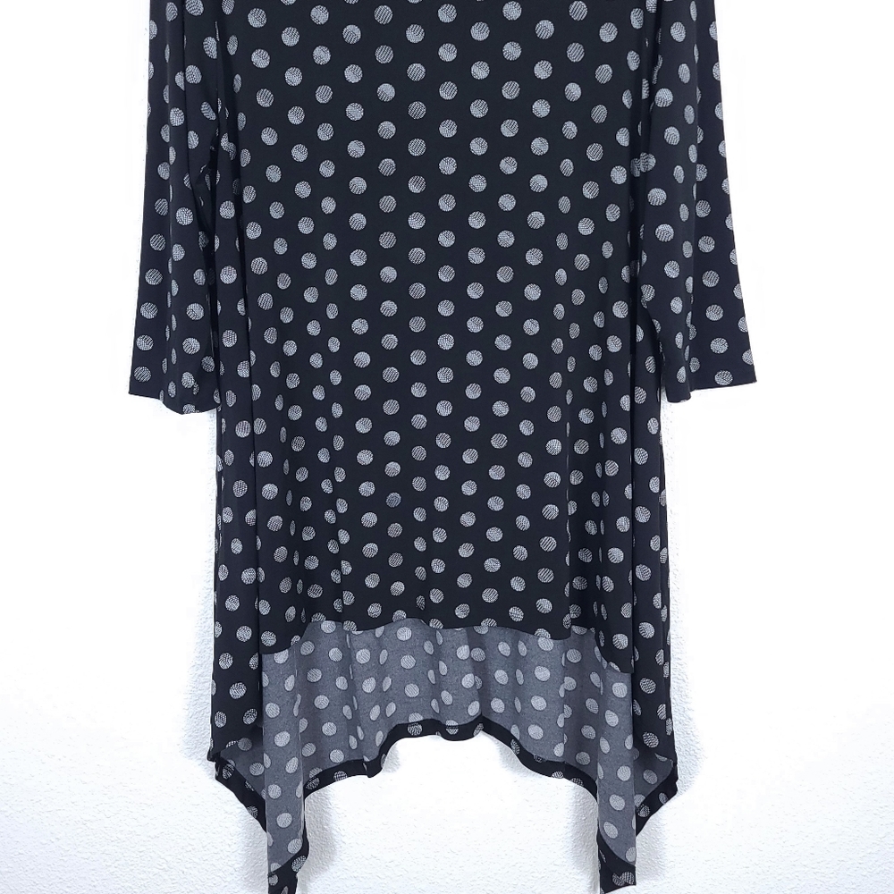 CHICO'S Solar Polka Dots Tunic Top - Picture 6 of 14